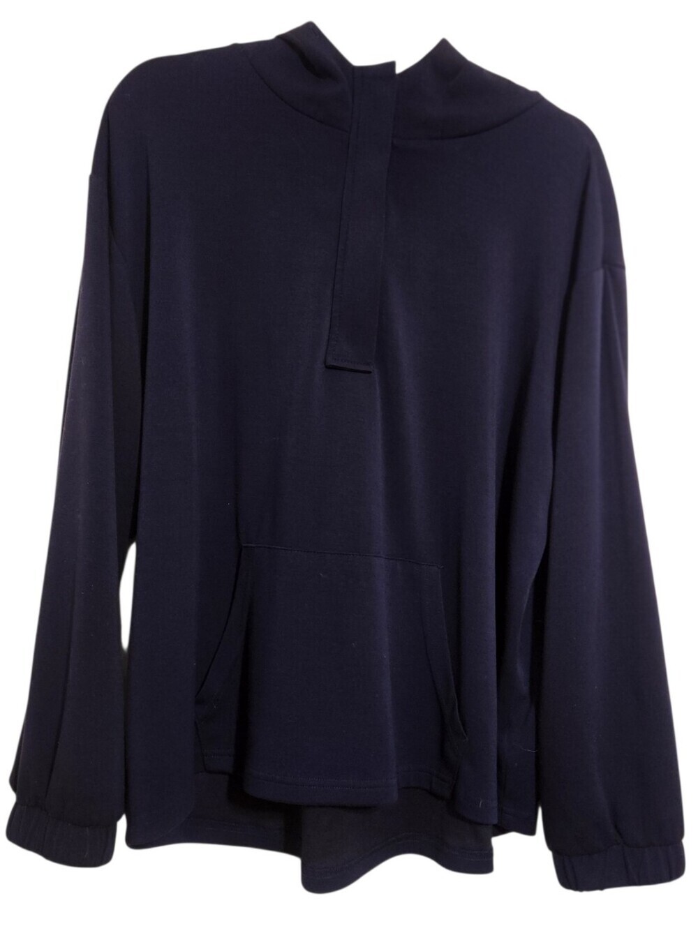 Emily Daniels | Women's Navy Blue Quarter Zipper Hoodie Sweatshirt (Size XL)